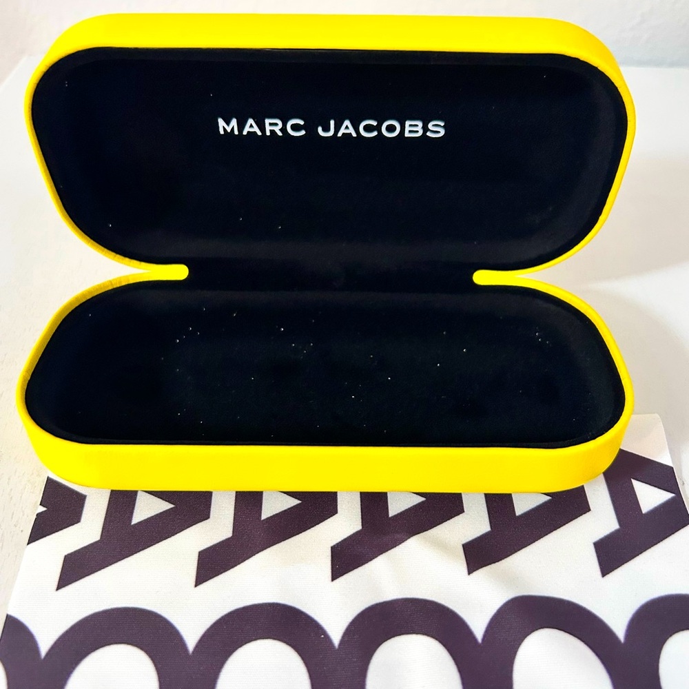 Marc Jacobs Yellow Glasses Case with Protective Interior
